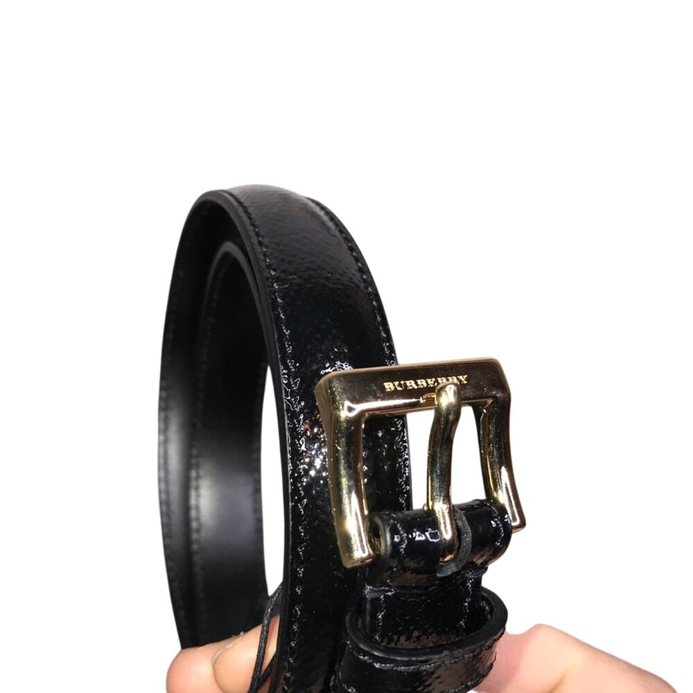 Burberry Kessock Patent Leather Skinny Belt New with Tags Size 105 / 42 - Picture 4 of 9